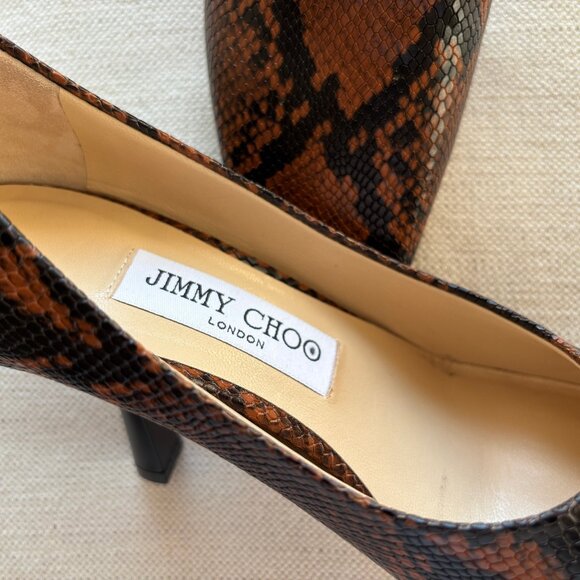 *NEW* Jimmy Choo Marcela 85 Snake Print Pumps - US 6 - Picture 12 of 15